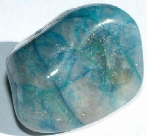 Ajoite, Chrysocolla, Quartz Tumbled Stones