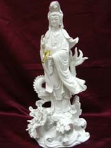 Standing Kuan Yin on Dragon