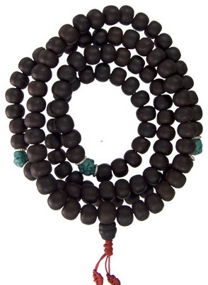 Mala Prayer Beads Bodhi Seeds with Turquoise 