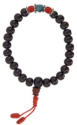 Mala Prayer Beads Bracelet Rosewood and Turquoise