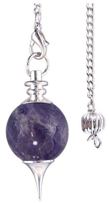 Sephoroton Amethyst Gemstone and Metal Pendulum 