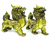  A LARGE Pair of Bronze Imperial Flying Pi Yao 