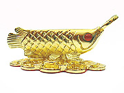 24K Gold Plated Wealth Generating Brass Arowana