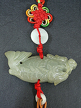 Jade Dragon Carp Amulet