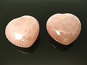 Rose Quartz Hearts With Pouch