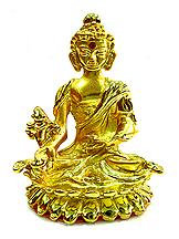 Gold Plated Brass Medicine Buddha