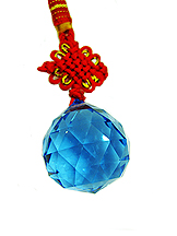 30mm Faceted Crystal Ball - Blue