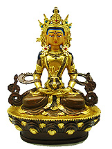 Bronze Amitayus with Gold Leaf 