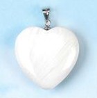 Scolecite Polished Heart 25mm Pendants