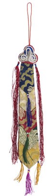 Tibetan Drum Brocade Tail Damaru