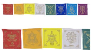 Tibetan Prayer Flag 8 Flaps 8 Auspicious Symbols
