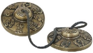 Tibetan Tingshas Medium Eight Auspicious Symbols