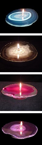 Agate Slice Oil Stone Candles