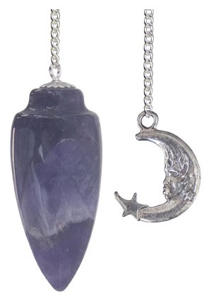 Moon Curved Amethyst Pendulum 