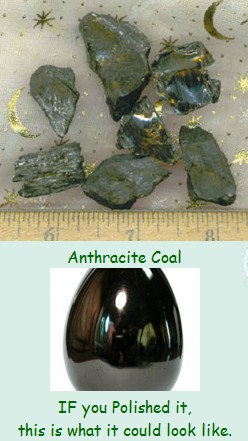 Anthracite Coal Healing Stones