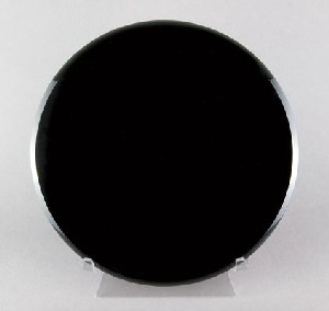 Black Glass Small Candle Scrying Mirror