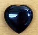 Black Jasper Puffy Hearts