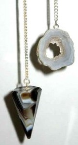 Black Onyx Pendulums With Geode Slice