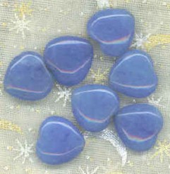 Blue Aventurine Drilled Heart Beads