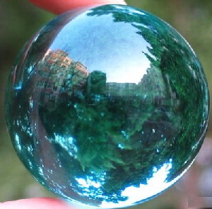 Blue Green Obsidian Sphere