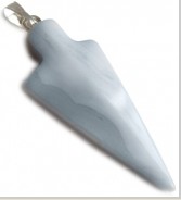 BLUE LACE AGATE GOOD LUCK TALISMAN ARROWHEAD Pendant