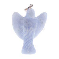Blue Lace Agate Angel Pendant