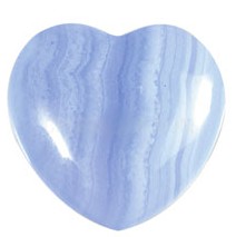 Blue Lace Agate Mini Crystal Puffy Hearts