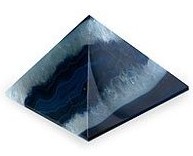 Blue lace agate pyramid