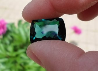 Blue Tourmaline Cut Gemstone Huge Large