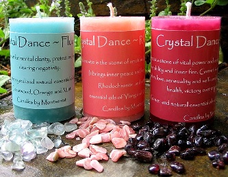 Candles with Crystals