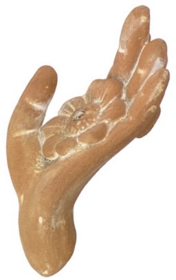 Ceramic Incense Holder Lotus Hand