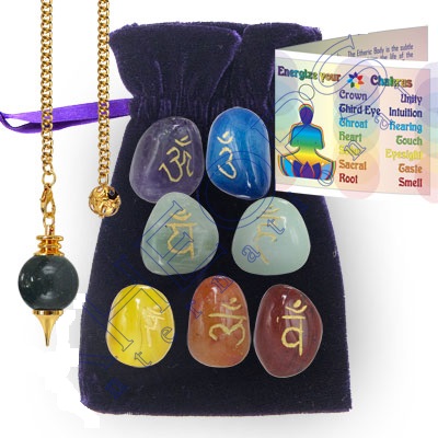 Pendulum Chakra Stone Energizing Kit