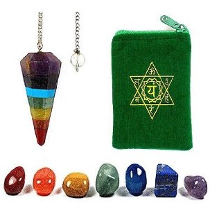 CHAKRA STONES & PENDULUM SET