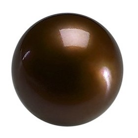 Chocolate Freshwater Cultured Half-Drilled Button Pearl