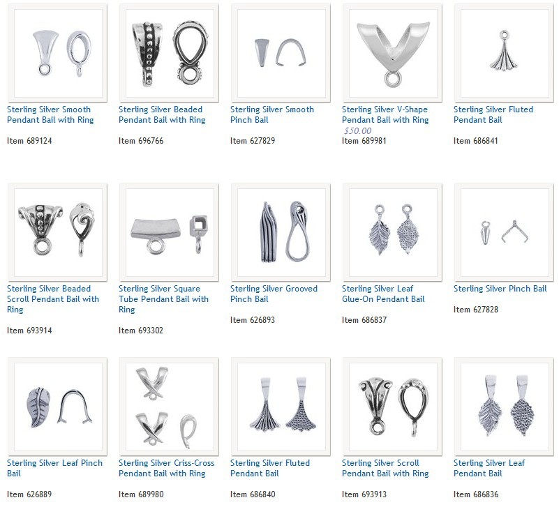 Jewelry bail clearance types