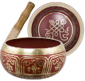 Colored Singing Bowl Medium Endless Knot 