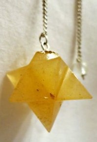 Golden Quartz Merkaba Pendulum