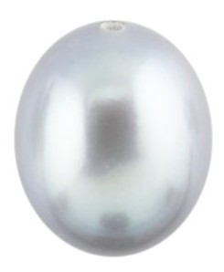 Gray Freshwater Cultured Half-Drilled Drop Pearl