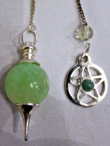 Green Aventurine Sphere Pendulum With Pentagram