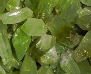 True Green Calcite Faceted Rough