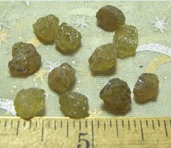 Green Garnets Natural Crystals from Mali 