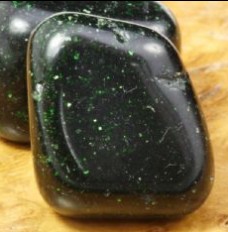 Green Goldstone Tumbled Stones