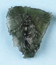 Moldavite Angel Carvings