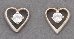 14K Gold Heart Shaped Earrings