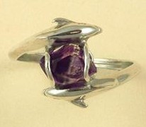 Amethyst Herkimer Ring