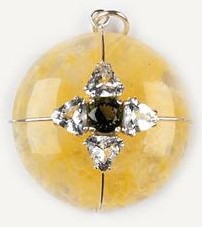 Himalaya Gold Azeztulite Pendant 