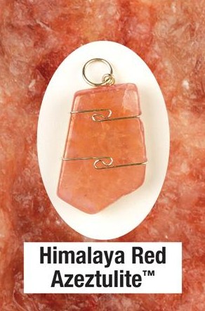 Himalaya Red Azeztulite Wire Wrap Pendant