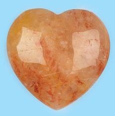 Himalaya Red-Gold Azeztulite Polished Hearts 