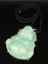 Jade Laughing Buddha Pendant