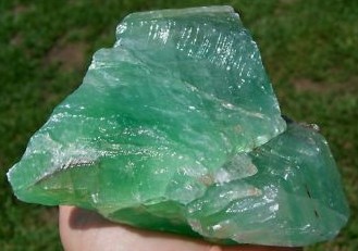 Large Green Calcite Rough